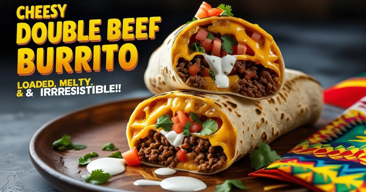 Cheesy Double Beef Burrito