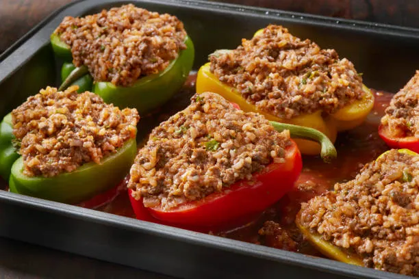 Savory Beef Stuffed Bell Peppers