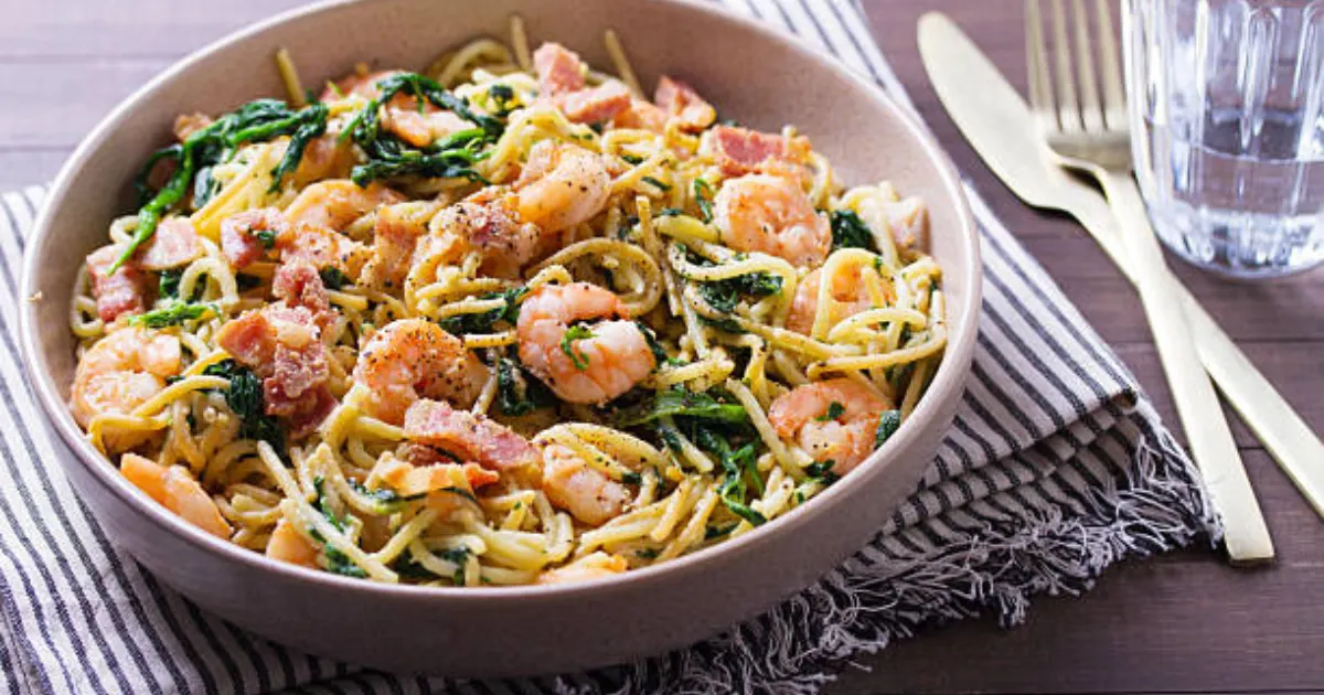 Chicken and Shrimp Carbonara Olive Garden