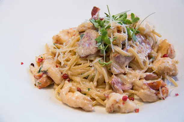 Chicken and Shrimp Carbonara Olive Garden