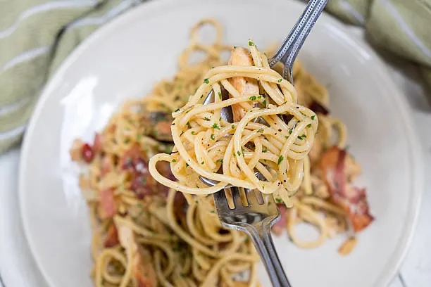 Chicken and Shrimp Carbonara Olive Garden
